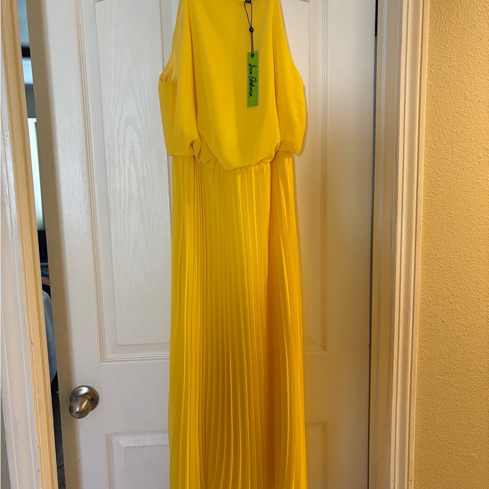 Sam Edelman Vibrant Yellow Pleated Dress